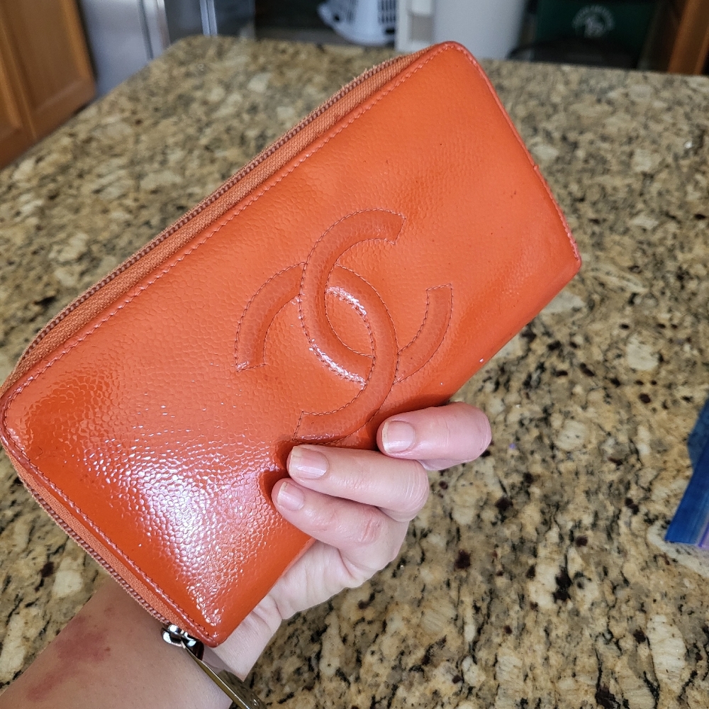 Chanel patent wallet